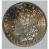 Image 2 : 1901 MORGAN SILVER DOLLAR, AGP CHOICE UNC ( RIM DAMAGE  @ 11:00 ) WITH COLOR