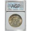 Image 4 : 1901 MORGAN SILVER DOLLAR, AGP CHOICE UNC ( RIM DAMAGE  @ 11:00 ) WITH COLOR
