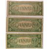Image 2 : ( 3 ) 1935-A HAWAII $1.00 SILVER CERTIFICATES G-VG