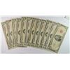 Image 1 : 12 - $5.00 RED SEALS U.S. NOTES CIRCS 1953 & 1963