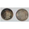 Image 1 : 1880-O & 1880-S MORGAN SILVER DOLLARS AU / UNC