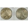 Image 1 : 2 - 1923 PEACE SILVER DOLLAR BU