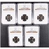 Image 1 : LOT OF ( 5 ) 1959 JEFFERSON NICKELS, NGC  PROOF-67