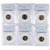 Image 1 : LOT OF ( 6 ) 1964 JEFFERSON NICKELS, PCGS PROOF-67