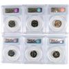 Image 2 : LOT OF ( 6 ) 1964 JEFFERSON NICKELS, PCGS PROOF-67