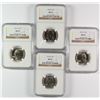 Image 1 : ( 4 ) WASHINGTON QUARTERS ALL NGC MS-65: 1974-D, 1981 P&D AND 1984