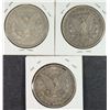 Image 2 : 3 CIRCULATED MORGAN DOLLARS: ( 2 ) 1879-O & ( 1 )  1891-S