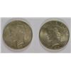 Image 1 : ( 2 ) 1923 PEACE SILVER DOLLAR, BOTH AU/BU