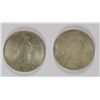 Image 2 : ( 2 ) 1923 PEACE SILVER DOLLAR, BOTH AU/BU