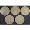 Image 2 : ( 5 ) LOWER GRADE PEACE SILVER DOLLARS