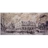 Image 1 : Barnet (20th Century), SAN MARCOS SQUARE, acrylic painting on canvas, 24 x 48", signed lower ri...