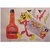 Image 1 : Ronnie Cutrone (b. 1948) American, MIGHTY MOUSE, watercolor on paper, 29 1/2 x 41", signed lowe...