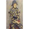 Image 1 : Gabriel Dauchot (b. 1927) French, HARLEQUIN, oil painting on canvas, 40 x 23 1/2, signed lower...