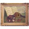 Image 1 : Gabriel Dauchot (b. 1927) French, STILL LIFE WITH MANDOLIN, 1956, oil painting on canvas, 28 x...