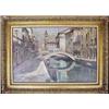 Image 1 : European School (20th Century), VENICE CANAL, oil painting on canvas, 24 x 36", framed. Startin...