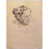 Image 1 : James Montgomery Flagg (1877-1960) American, OLD WOMAN WITH GLASSES, ink drawing on paper, sign...