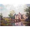 Image 1 : Homer (20th Century) American, CHATEAU, oil painting on canvas, 30 x 40", signed lower right, f...