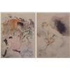 Image 1 : Louis Icart (1888-1950) French, LA NUIT A MOMENT Series, two color etchings, each bearing compl...