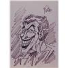 Image 1 : Bob Kane (b. 1921) American, JOKER (facing left), ink marker drawing on paper, 10 x 8", signed....