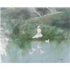 Image 1 : Max Karp (20th Century) American, LAKESIDE, enamel painting on metal, 23 3/4 x 29 3/4", signed...