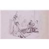 Image 1 : August Raffet (1804) 1860) French, THE INCIDENT IN THE FACTORY, pencil and ink wash on paper, 4...