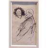 Image 1 : Henry Somm (Sommier) (1844-1907) French, FIGURE STUDIES, ink drawing on paper, 5 1/2 x 3", sign...