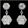 Image 1 : 14K White Gold 3.13ctw Diamond Earrings