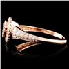 Image 3 : 14K Rose Gold 0.74ctw Fancy Color Diamond Ring