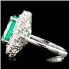 Image 3 : 14K Gold 4.48ct Emerald & 1.71ctw Diamond Ring