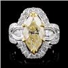 Image 1 : 18K White Gold 4.52ctw Fancy Color Diamond Ring