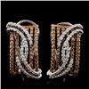 Image 1 : 14K White Gold 1.64ctw Fancy Color Diamond Earring