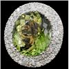 Image 1 : 18K Gold 18.03ct Tourmaline & 2.05ct Diamond Ring