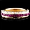 Image 2 : 14K Gold 1.65ctw Ruby & 0.88ctw Diamond Ring