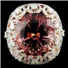 Image 1 : 18K Gold 17.17ct Tourmaline & 2.55ctw Diamond Ring