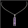 Image 2 : 14K Gold 2.00ct Amethyst Pendant