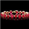 Image 1 : `14k Gold 55ct Ruby 1.35ct Diamond Bracelet