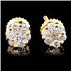 Image 1 : 18K Gold 0.46ctw Diamond Earrings