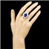 Image 4 : 18K Gold 10.73ct Tanzanite & 1.67ctw Diamond Ring