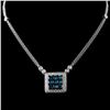 Image 1 : 14K White Gold 1.21ctw Fancy Color Diamond Necklac