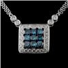 Image 2 : 14K White Gold 1.21ctw Fancy Color Diamond Necklac