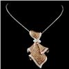 Image 2 : 14K Gold 2.52ctw Fancy Diamond Pendant