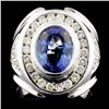 Image 1 : 14K Gold 2.50ct Tanzanite & 1.00ctw Diamond Ring