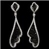 Image 1 : 14K White Gold 4.33ctw Fancy Color Diamond Earring