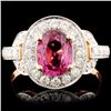 Image 1 : 18K Gold 1.50ct Spinel & 0.63ctw Diamond Ring