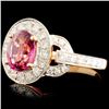 Image 2 : 18K Gold 1.50ct Spinel & 0.63ctw Diamond Ring