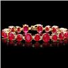 Image 1 : `14k Gold 55ct Ruby 1.35ct Diamond Bracelet