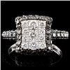 Image 1 : 14K White Gold 1.60ctw Fancy Color Diamond Ring