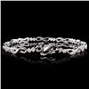 Image 2 : 14K White Gold 1.00ctw Diamond Bracelet