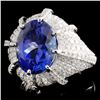 Image 2 : 18K Gold 5.91ct Tanzanite & 1.96ctw Diamond Ring