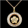 Image 1 : 14K Gold 0.20ctw Diamond Pendant